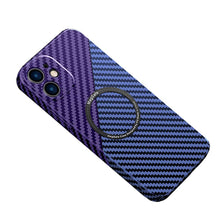 Load image into Gallery viewer, iPhone | Magnetic Purple Carbon Fiber Phone Case - Mycasety Mycasety