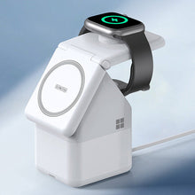 Load image into Gallery viewer, Four-in-one Magnetic Wireless Charger Suitable For iPhone/AirPods/iWatch Creative Gift Small House With Ambient Light