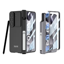 Load image into Gallery viewer, Magnetic Hinge Pen Box Shockproof Phone Case With Screen Protector & Lens Slide Protector For Galaxy Z Fold 6/5/4