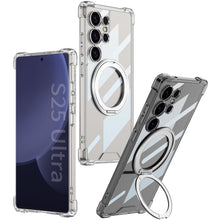 Load image into Gallery viewer, Transparent Shockproof Phone Cover With Magnetic Ring Holder For Galaxy S Series
