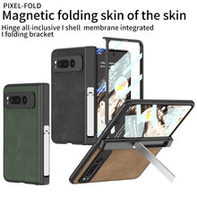 Load image into Gallery viewer, Magnetic Folding Hinge All-inclusive Leather Case With Tempered Film For Google Pixel Fold With Damped folding Bracket - mycasety2023 Mycasety