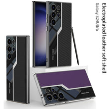 Load image into Gallery viewer, Electroplated Leather Anti-fall Protective Phone Case For Galaxy S25 S24 S23 Ultra Plus