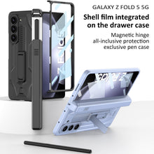 Load image into Gallery viewer, Armor All-included Magnetic Hinge Slide Pen Case Holder Phone Case With Back Screen Protector For Samsung Galaxy Z Fold3 Fold4 Fold5 - Mycasety Mycasety
