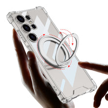Load image into Gallery viewer, Transparent Shockproof Phone Cover With Magnetic Ring Holder For Galaxy S Series