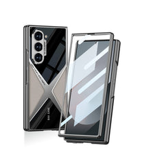 Load image into Gallery viewer, Luxury Leather Shockproof Electroplating Phone Case With Back Screen Protector For Galaxy Z Fold6