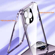 Load image into Gallery viewer, Magnetic Tempered Glass Double-sided Anti-peep Phone Case For iPhone