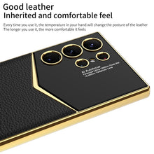Load image into Gallery viewer, Electroplated Leather Phone Case For Samsung Galaxy S24 S23 Ultra Plus - Mycasety Mycasety