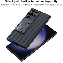 Load image into Gallery viewer, Invisible Bracket Leather Phone Case For Samsung Galaxy S24 S23 S22 Ultra Plus - Mycasety Mycasety
