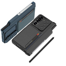 Load image into Gallery viewer, Magnetic Hinge Pen Box Lens Slide Protector Shockproof Phone Case With Screen Protector & Card Holder For Galaxy Z Fold 6