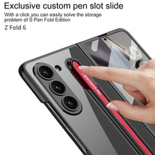 Load image into Gallery viewer, Transparent Electroplating Protective Phone Case With Pen Tray Shell and Film For Galaxy Z Fold6