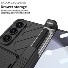 Load image into Gallery viewer, Magnetic Samsung Galaxy Z Fold5 Fold4 Fold3 Case Business Folding Armor Cover With Film & Slide Pen Slot and Kickstand - mycasety2023 Mycasety