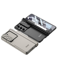 Load image into Gallery viewer, Magnetic Hinge Pen Box Shockproof Phone Case With Screen Protector & Lens Slide Protector For Galaxy Z Fold 6/5/4