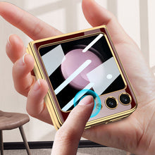 Load image into Gallery viewer, Electroplating Deer Pattern Drop-proof Phone Case For Samsung Galaxy Z Flip5 Flip4 Flip3 - Mycasety Mycasety