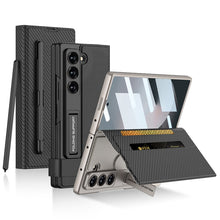 Load image into Gallery viewer, Luxurious Leather Cover Shockproof Phone Case With Screen Protector & Pen Slot For Galaxy Z Fold 6/5/4