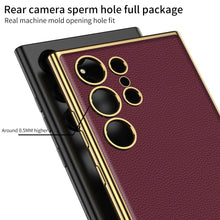 Load image into Gallery viewer, Leather Electroplated Protective Phone Case For Samsung Galaxy S24 S23 Ultra Plus - Mycasety Mycasety