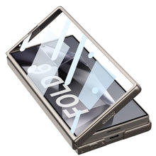 Load image into Gallery viewer, Leather Card Holder Lens Slide Protector Shockproof Phone Case With Screen Protector For Galaxy Z Fold 6
