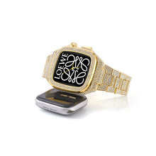 Load image into Gallery viewer, Luxury Metal Crystal Diamond Case Strap For Apple Watch Series 44/45mm - mycasety2023 Mycasety