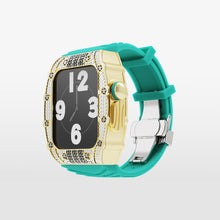 Load image into Gallery viewer, Luxury Metal Crystal Case Strap For Apple Watch 44/45mm