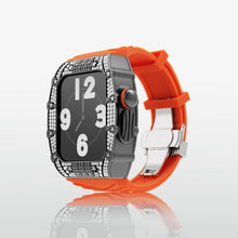 Load image into Gallery viewer, Luxury Metal Crystal Case Strap For Apple Watch 44/45mm