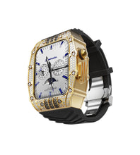 Load image into Gallery viewer, Luxury Metal Crystal Case Strap For Apple Watch 44/45mm