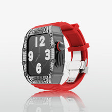 Load image into Gallery viewer, Luxury Metal Crystal Case Strap For Apple Watch 44/45mm