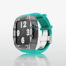 Load image into Gallery viewer, Luxury Metal Crystal Case Strap For Apple Watch 44/45mm