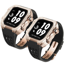 Load image into Gallery viewer, Luxurious Titanium Alloy Crystal Case Strap For Apple Watch 44/45 mm - Mycasety Mycasety