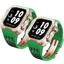 Load image into Gallery viewer, Luxurious Titanium Alloy Crystal Case Strap For Apple Watch 44/45 mm - Mycasety Mycasety