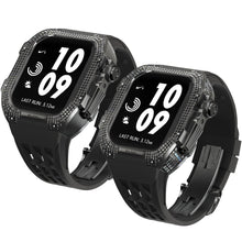 Load image into Gallery viewer, Luxurious Titanium Alloy Crystal Case Strap For Apple Watch 44/45 mm - Mycasety Mycasety