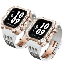 Load image into Gallery viewer, Luxurious Titanium Alloy Crystal Case Strap For Apple Watch 44/45 mm - Mycasety Mycasety