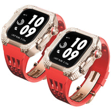 Load image into Gallery viewer, Luxurious Titanium Alloy Crystal Case Strap For Apple Watch 44/45 mm - Mycasety Mycasety