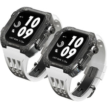 Load image into Gallery viewer, Luxurious Titanium Alloy Crystal Case Strap For Apple Watch 44/45 mm - Mycasety Mycasety