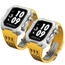 Load image into Gallery viewer, Luxurious Titanium Alloy Crystal Case Strap For Apple Watch 44/45 mm - Mycasety Mycasety