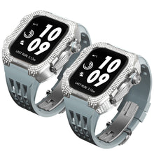 Load image into Gallery viewer, Luxurious Titanium Alloy Crystal Case Strap For Apple Watch 44/45 mm - Mycasety Mycasety