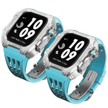 Load image into Gallery viewer, Luxurious Titanium Alloy Crystal Case Strap For Apple Watch 44/45 mm - Mycasety Mycasety