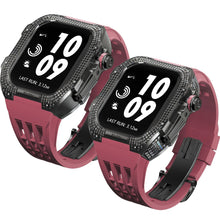 Load image into Gallery viewer, Luxurious Titanium Alloy Crystal Case Strap For Apple Watch 44/45 mm - Mycasety Mycasety