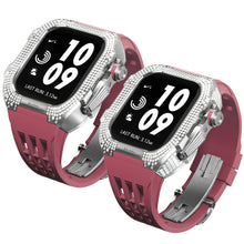 Load image into Gallery viewer, Luxurious Titanium Alloy Crystal Case Strap For Apple Watch 44/45 mm - Mycasety Mycasety