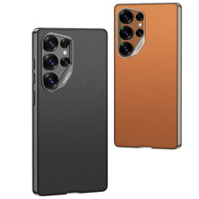 Load image into Gallery viewer, Electroplated Leather Shockproof Phone Case For Galaxy S25 S24 S23 Ultra