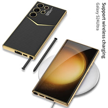 Load image into Gallery viewer, Electroplated Leather Phone Case For Samsung Galaxy S24 S23 Ultra Plus - Mycasety Mycasety