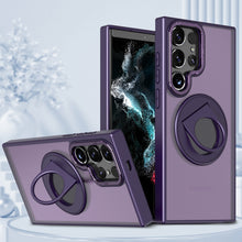Load image into Gallery viewer, Magnetic Suction Bracket Electroplated Matte Protective Phone Case For Samsung Galaxy S23 S22 Ultra Plus