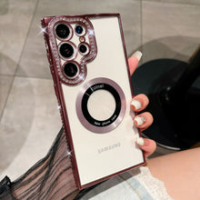 Load image into Gallery viewer, Magnetic Magsafe Rhinestones Bling Glitter Protective Samsung Case