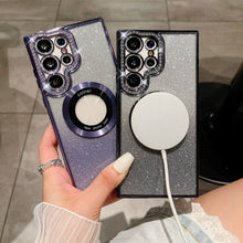 Load image into Gallery viewer, Magnetic Magsafe Rhinestones Bling Glitter Protective Samsung Case