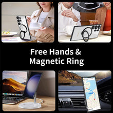Load image into Gallery viewer, Electroplated Transparent Magnetic Bracket Samsung Case Support Magsafe Charging
