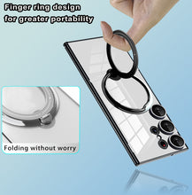 Load image into Gallery viewer, Electroplated Transparent Magnetic Bracket Samsung Case Support Magsafe Charging