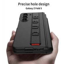 Load image into Gallery viewer, Magnetic Hinge Pen Slot Wristband Holder Phone Case With Back Screen Protector For Samsung Galaxy Z Fold5 Fold4 Fold3 - mycasety2023 Mycasety
