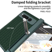 Load image into Gallery viewer, Magnetic All-inclusive Woven Pattern Case With Tempered Film For Google Pixel Fold With Damped Folding Bracket - mycasety2023 Mycasety