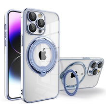 Load image into Gallery viewer, Magnetic Suction Bracket Electroplated Anti-fall Protective iPhone Case