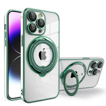 Load image into Gallery viewer, Magnetic Suction Bracket Electroplated Anti-fall Protective iPhone Case