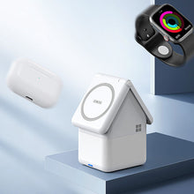 Load image into Gallery viewer, Four-in-one Magnetic Wireless Charger Suitable For iPhone/AirPods/iWatch Creative Gift Small House With Ambient Light