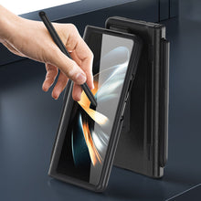 Load image into Gallery viewer, Central Axis With Pen Folding Anti-Fall Shell Film Integrated Leather Phone Case For Samsung Galaxy fold4 fold3 5G - Mycasety Mycasety